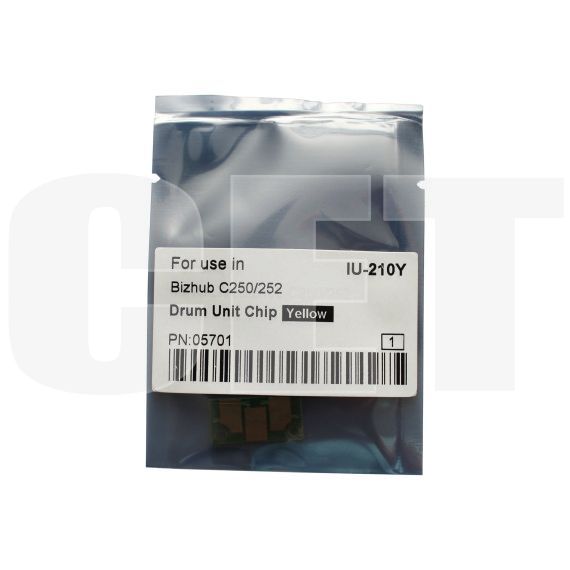 Чип драм-юнита для KONICA MINOLTA Bizhub C250/C252 (CET) Yellow, (WW), 45000 стр., CET5701 - изображение 5 | cetgroupco.kz