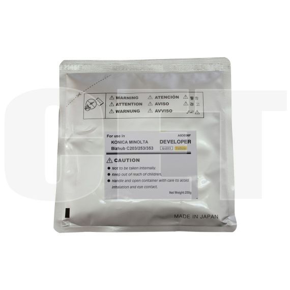 Девелопер для KONICA MINOLTA Bizhub C200/C203/C253/C353 (CET) Yellow, 250г/пак, 75000 стр., CET6825 - изображение 3 | cetgroupco.kz