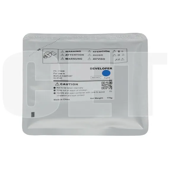 Девелопер IU-214C для KONICA MINOLTA Bizhub C227/C287 (CET) Cyan, 170г, 90000 стр., CET171038 - изображение 5 | cetgroupco.kz