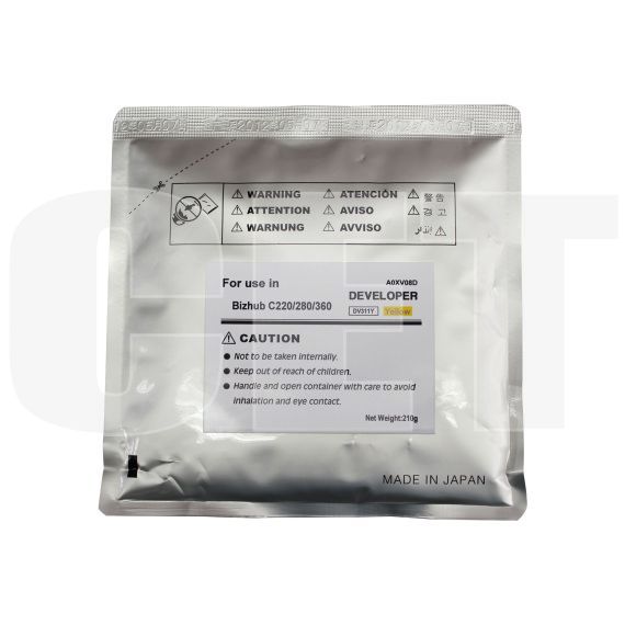 Девелопер для KONICA MINOLTA Bizhub C220/C280/C360 (CET) Yellow, 210г/пак, 114000 стр., CET8435 - изображение 5 | cetgroupco.kz