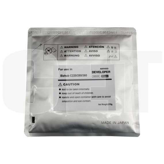 Девелопер для KONICA MINOLTA Bizhub C220/C280/C360 (CET) Black, 210г/пак, 570000 стр., CET8436 - изображение 5 | cetgroupco.kz